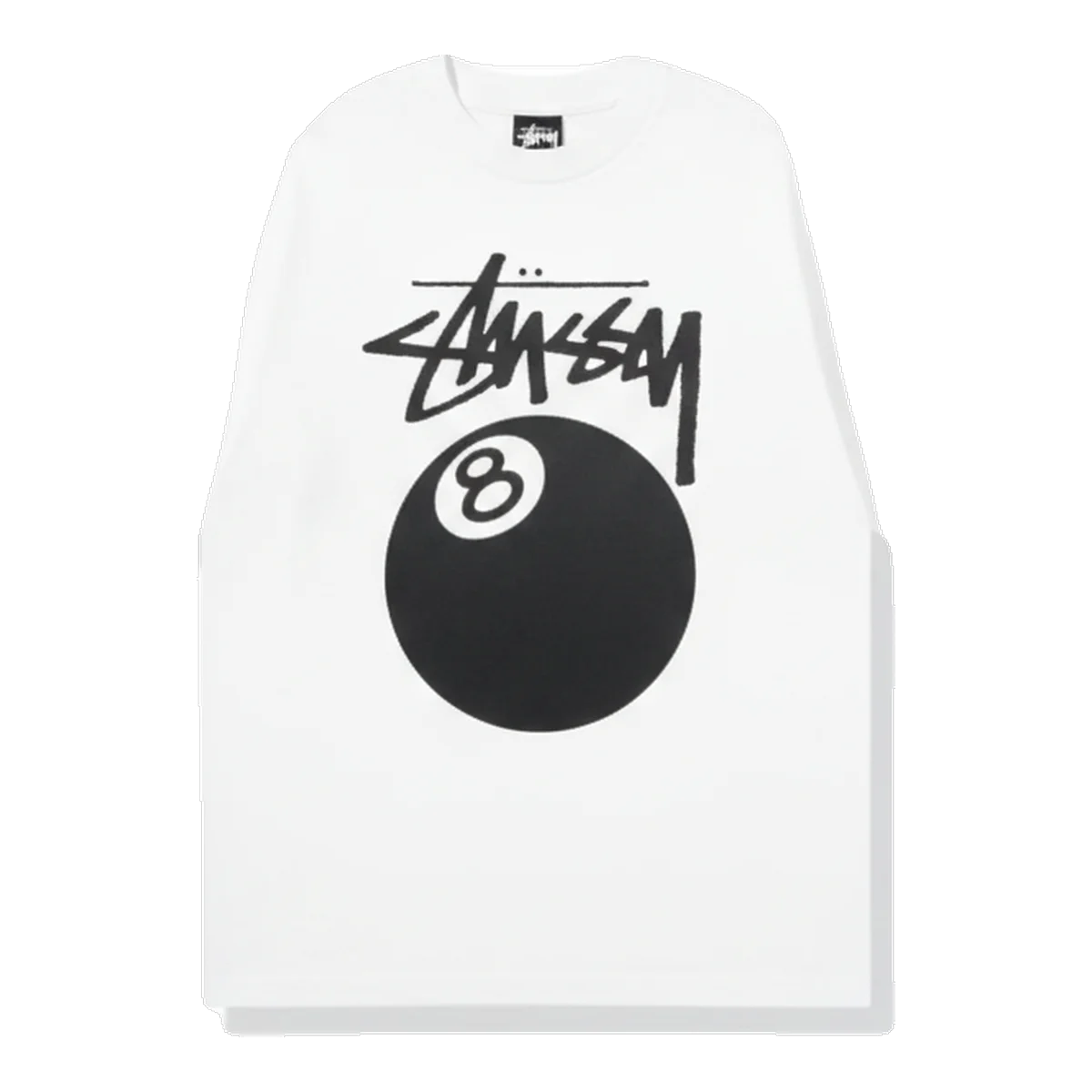 Stussy 8 Ball Long Sleeve White