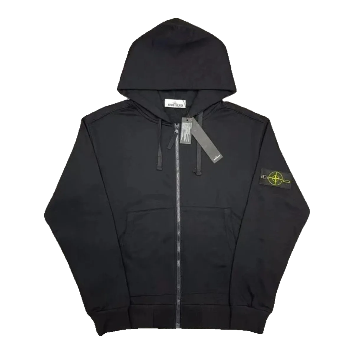 Stone Island Zip Hoodie Black