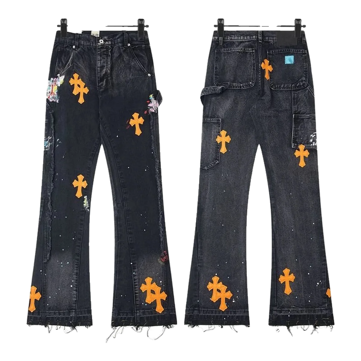 Gallery Dept Paint Splatter Jeans Black