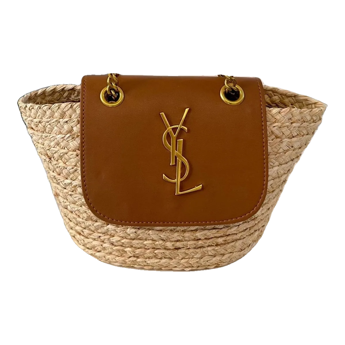 Saint Laurent Raffia Tote Bag