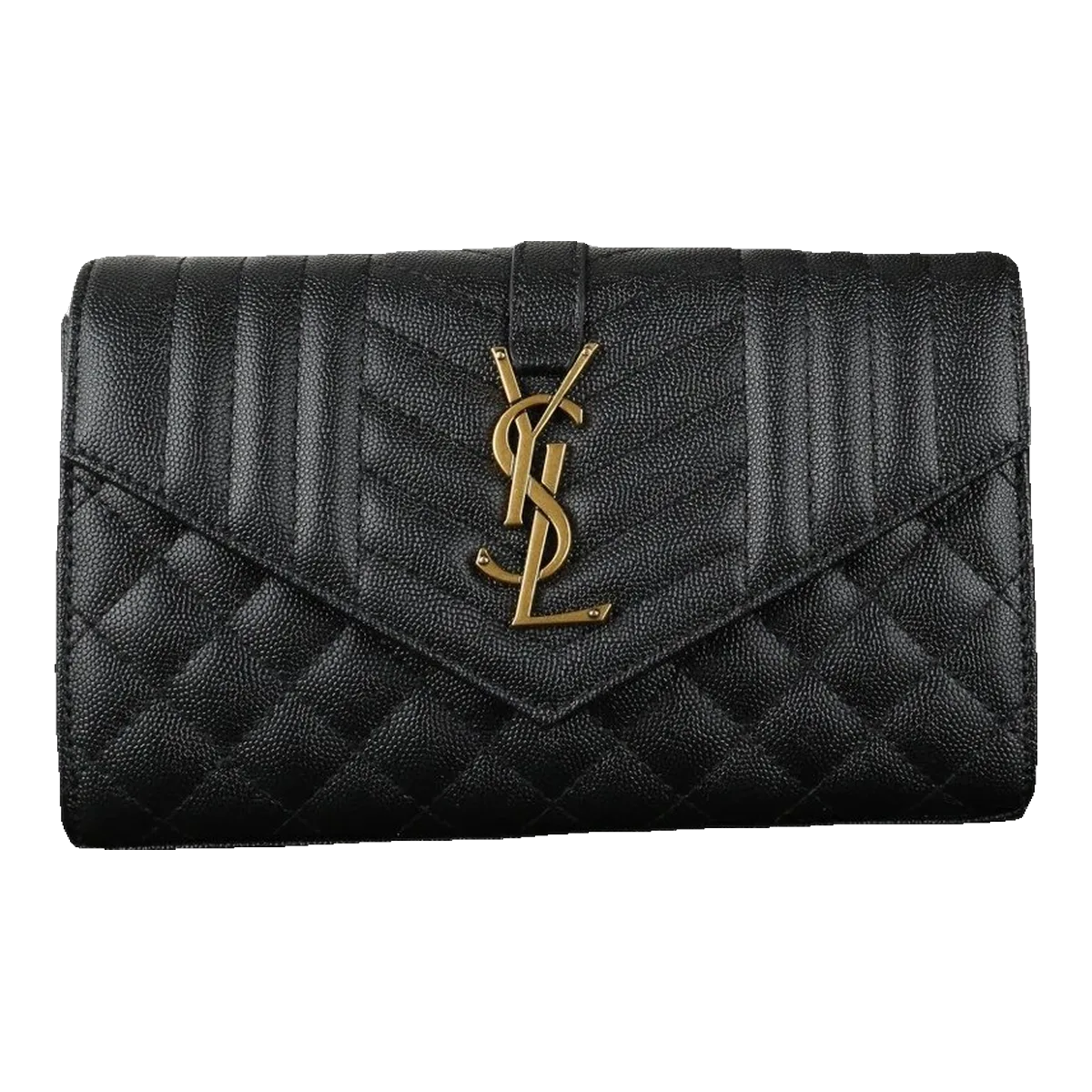 Saint Laurent Quilted Wallet Black