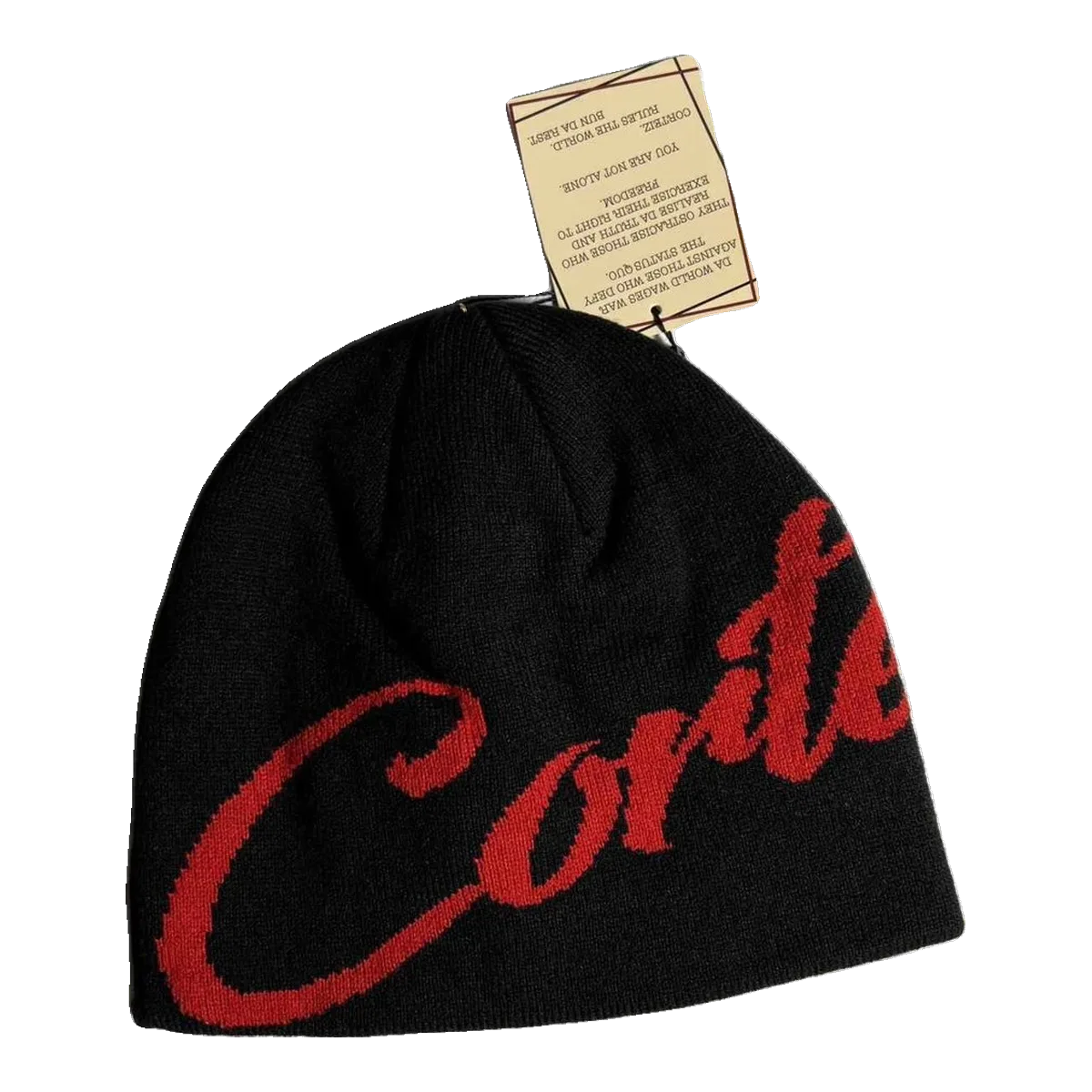 Corteiz Script Beanie Black