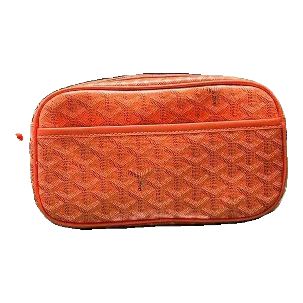 Goyard Orange Chevron Pouch Bag