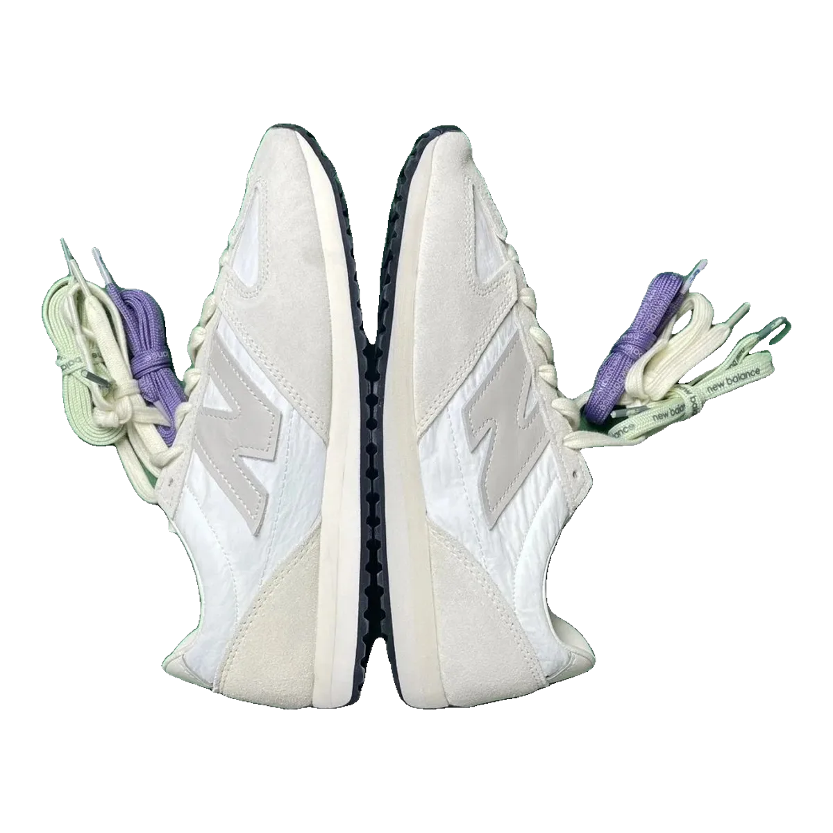 New Balance White Green Sneakers