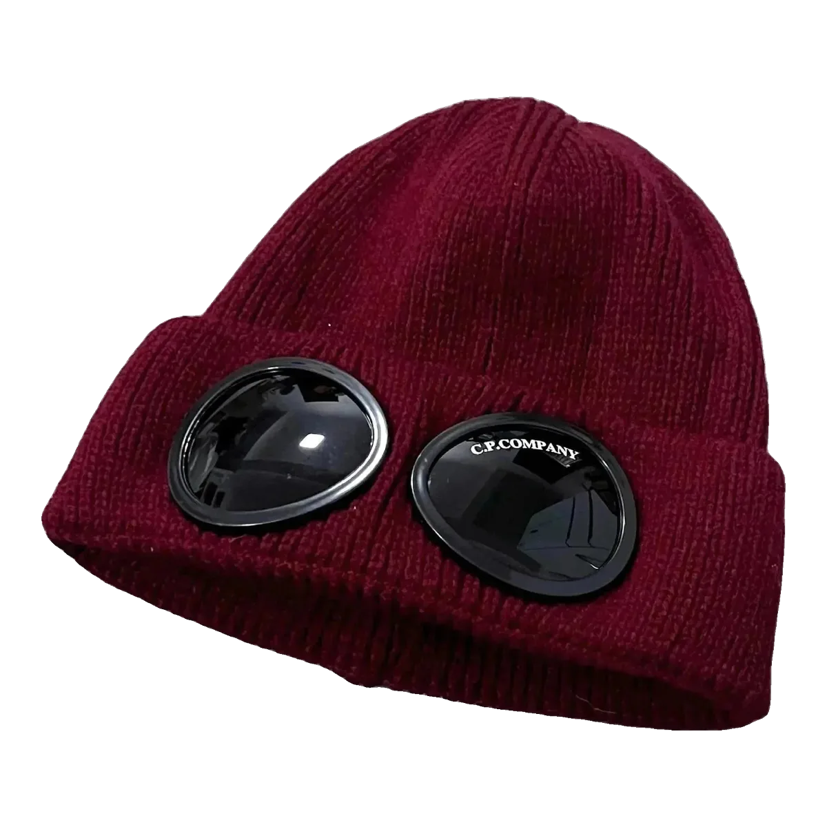 C.P. Company Goggle Beanie Burgundy