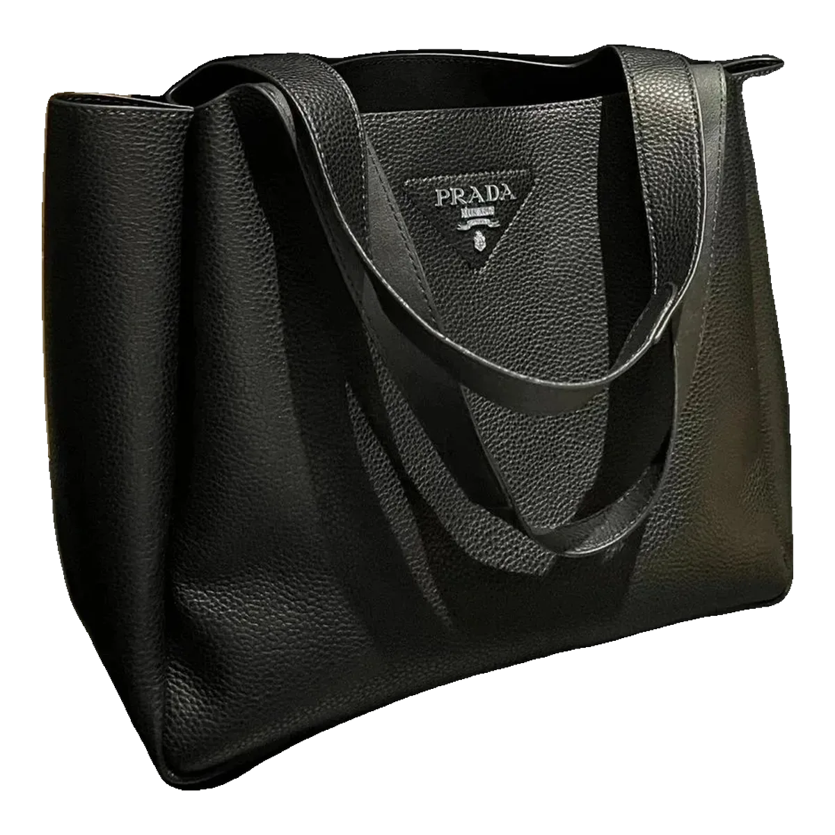 Prada Leather Tote Black
