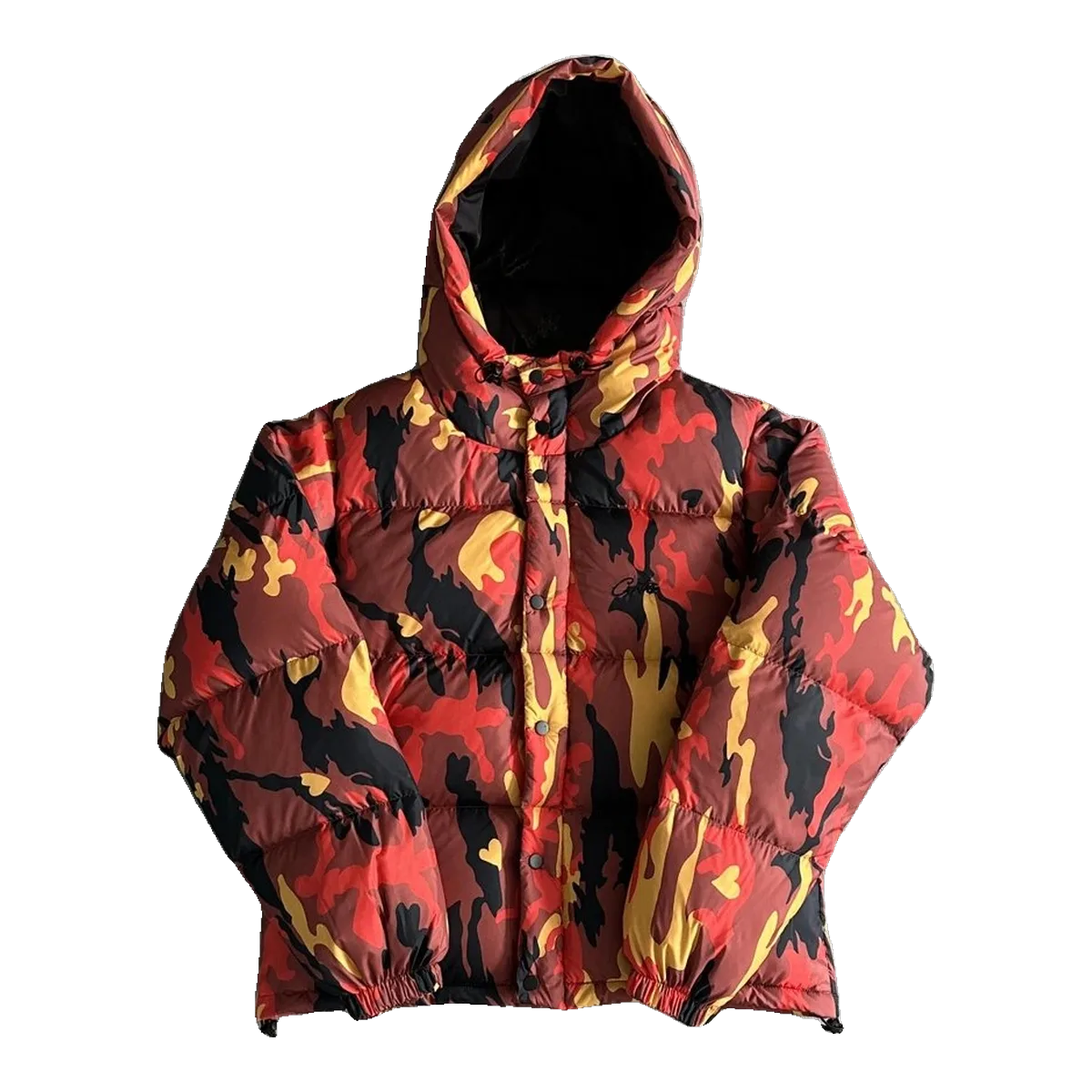 Bape Red Flame Camo Puffer