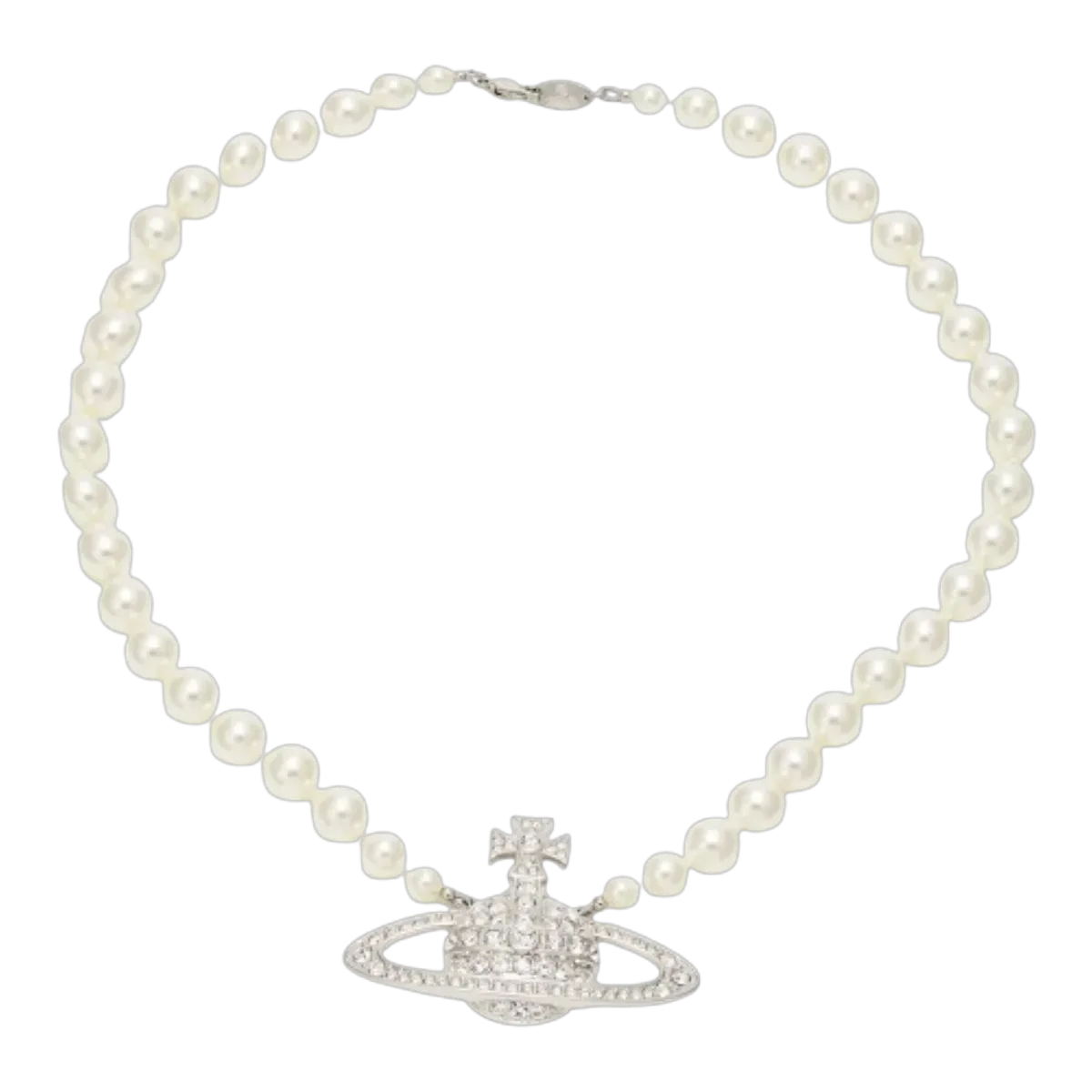 Vivienne Westwood White Pearl Orb Necklace
