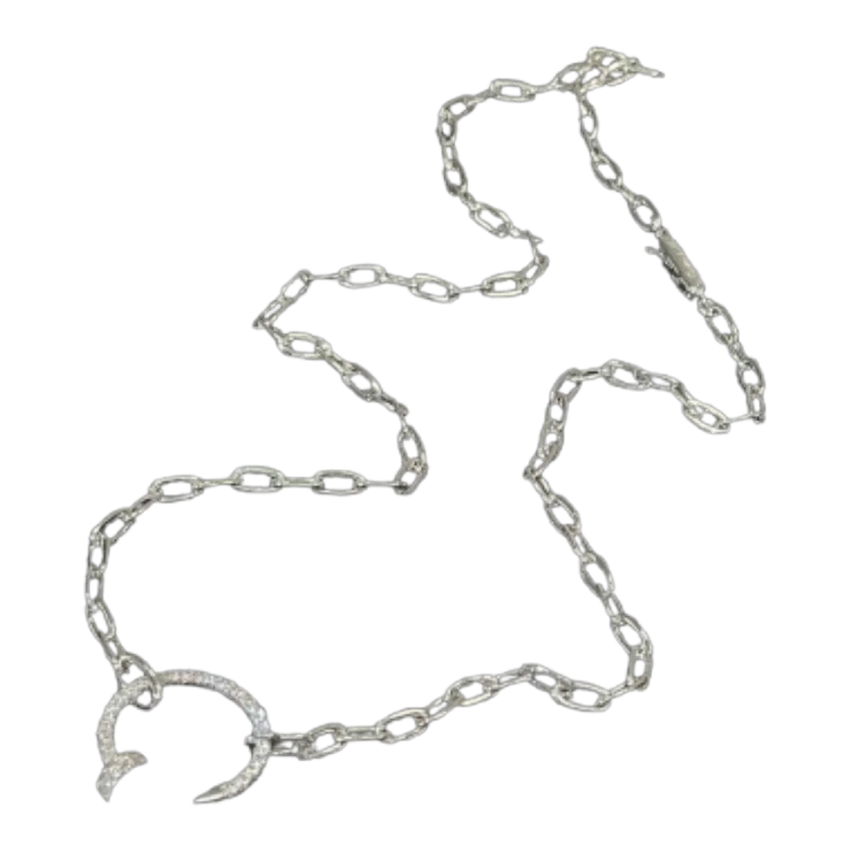 Cartier Silver Iced Out Necklace