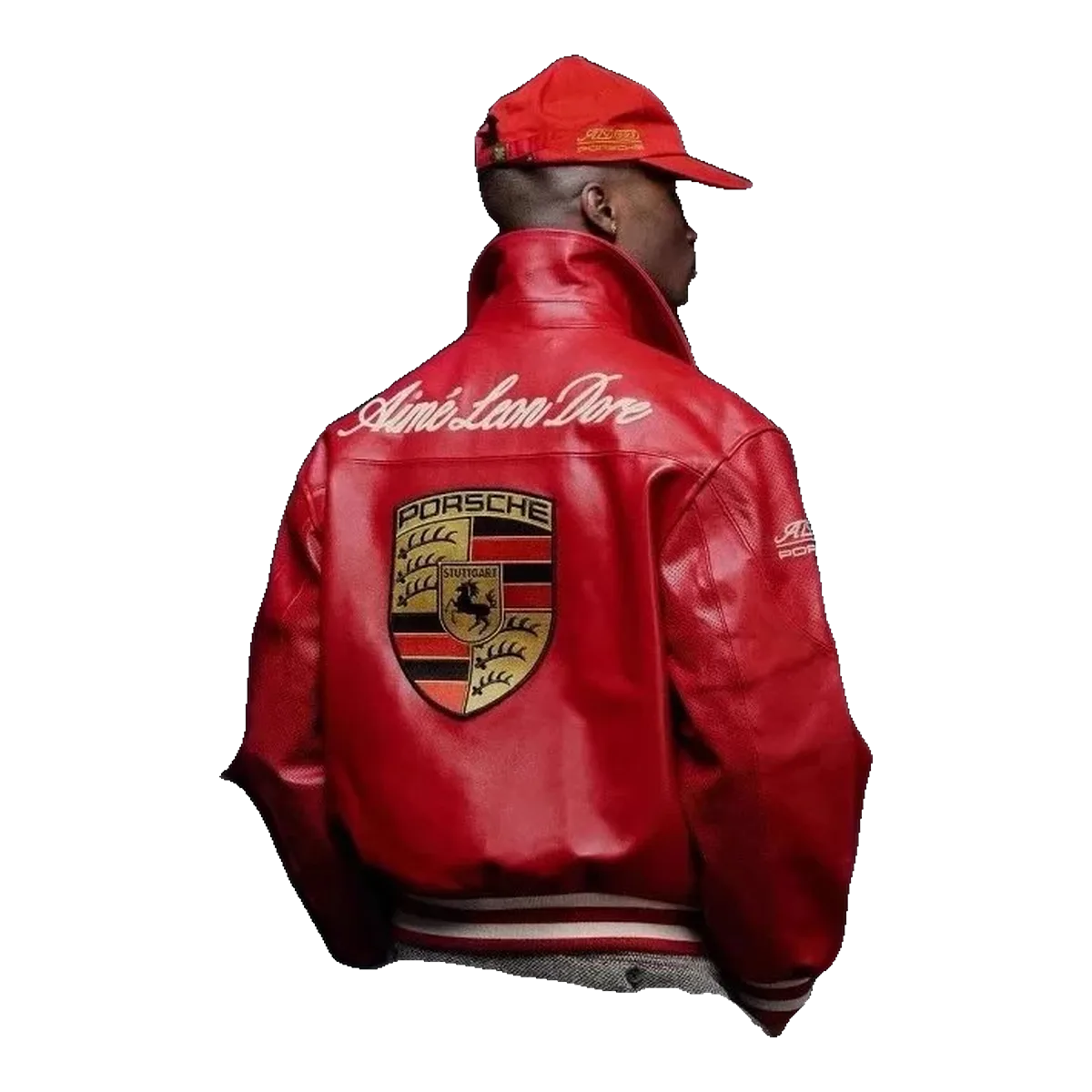 Aime Leon Dore Porsche Varsity Jacket Red
