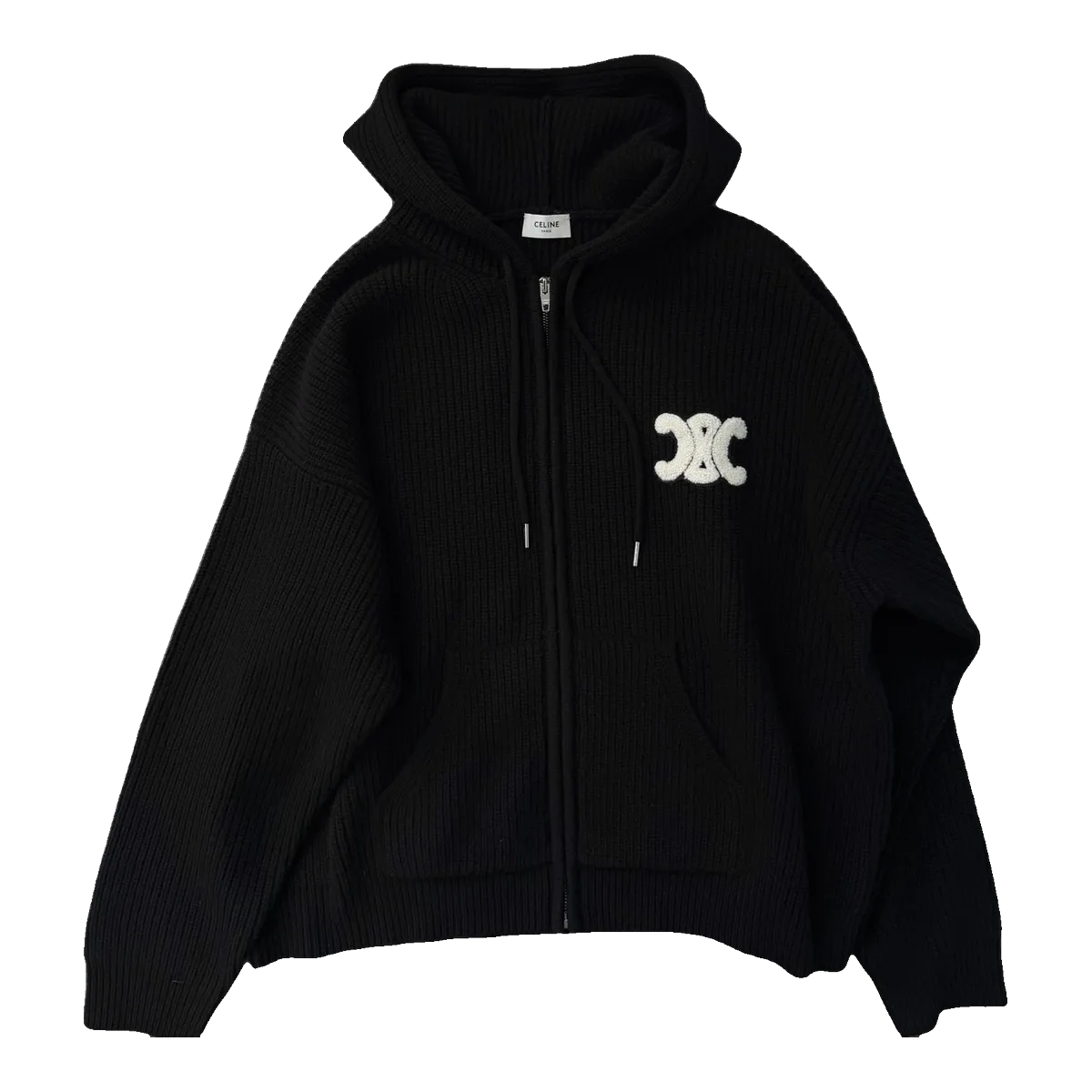 Celine Zip Hoodie Black