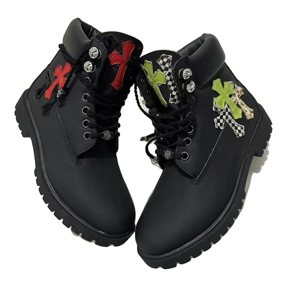 Chrome Hearts Black Cross Boots