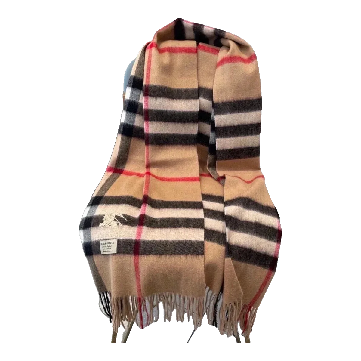 Burberry Check Scarf Tan