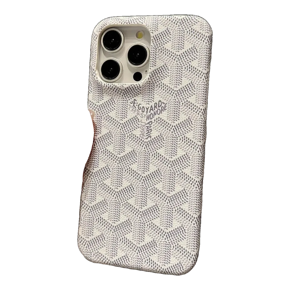 Goyard iPhone Case White