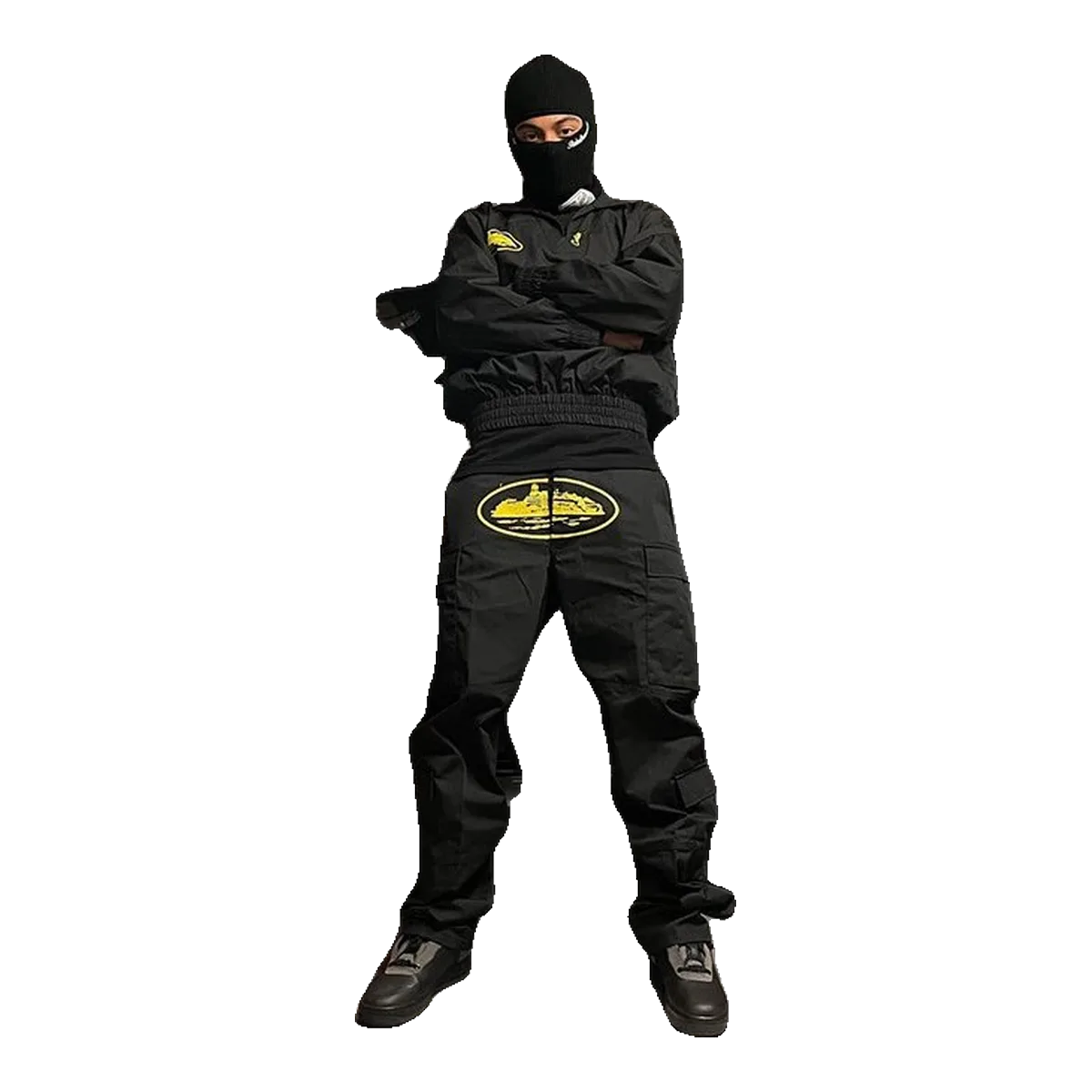 Corteiz Black Cargo Pants