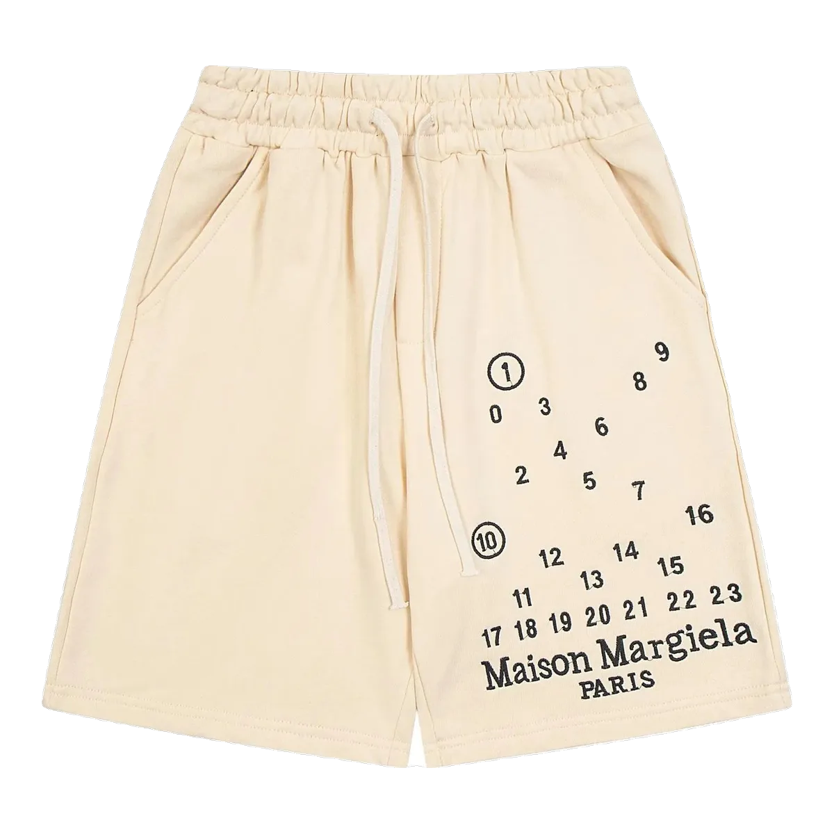 Maison Margiela Numbers Shorts Cream