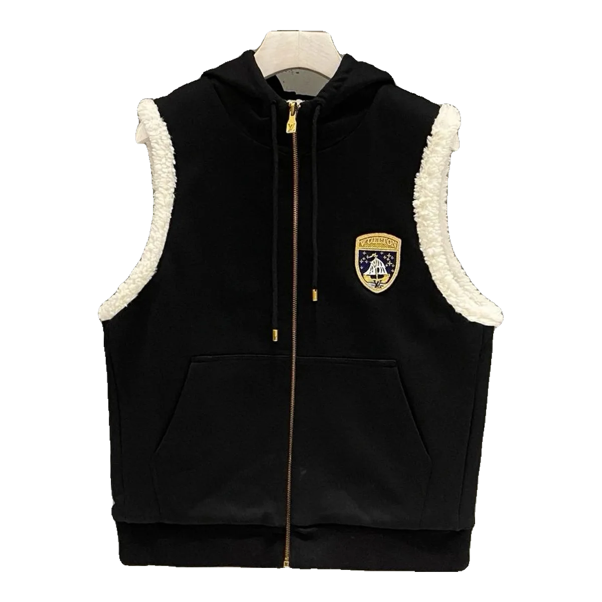 Louis Vuitton Black Shearling Vest