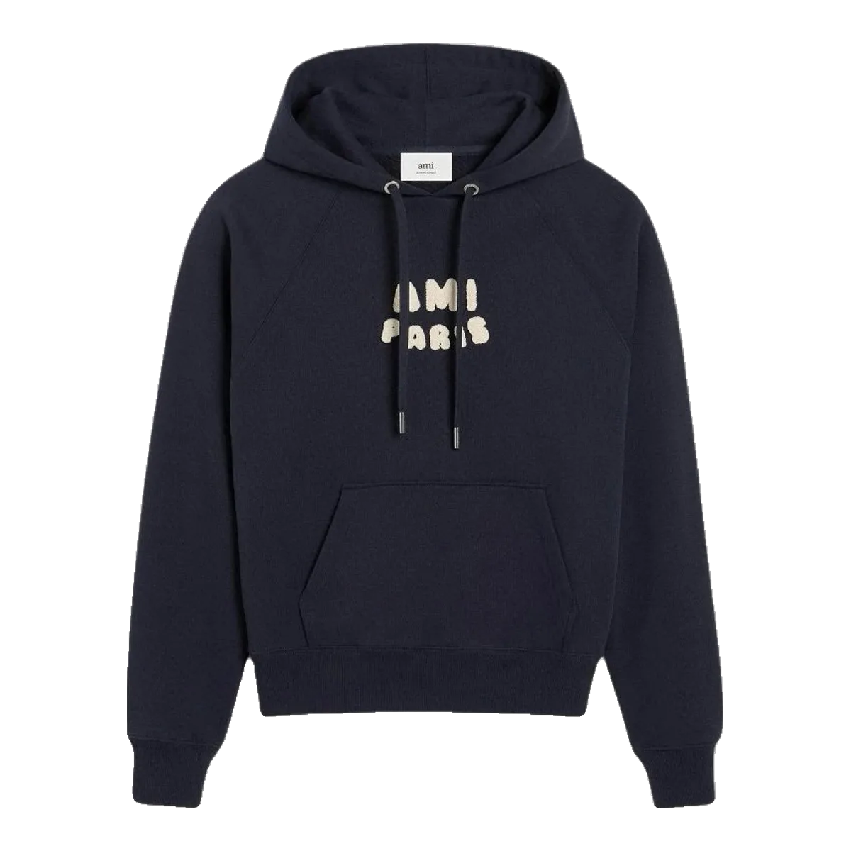 Ami Paris Logo Hoodie Navy