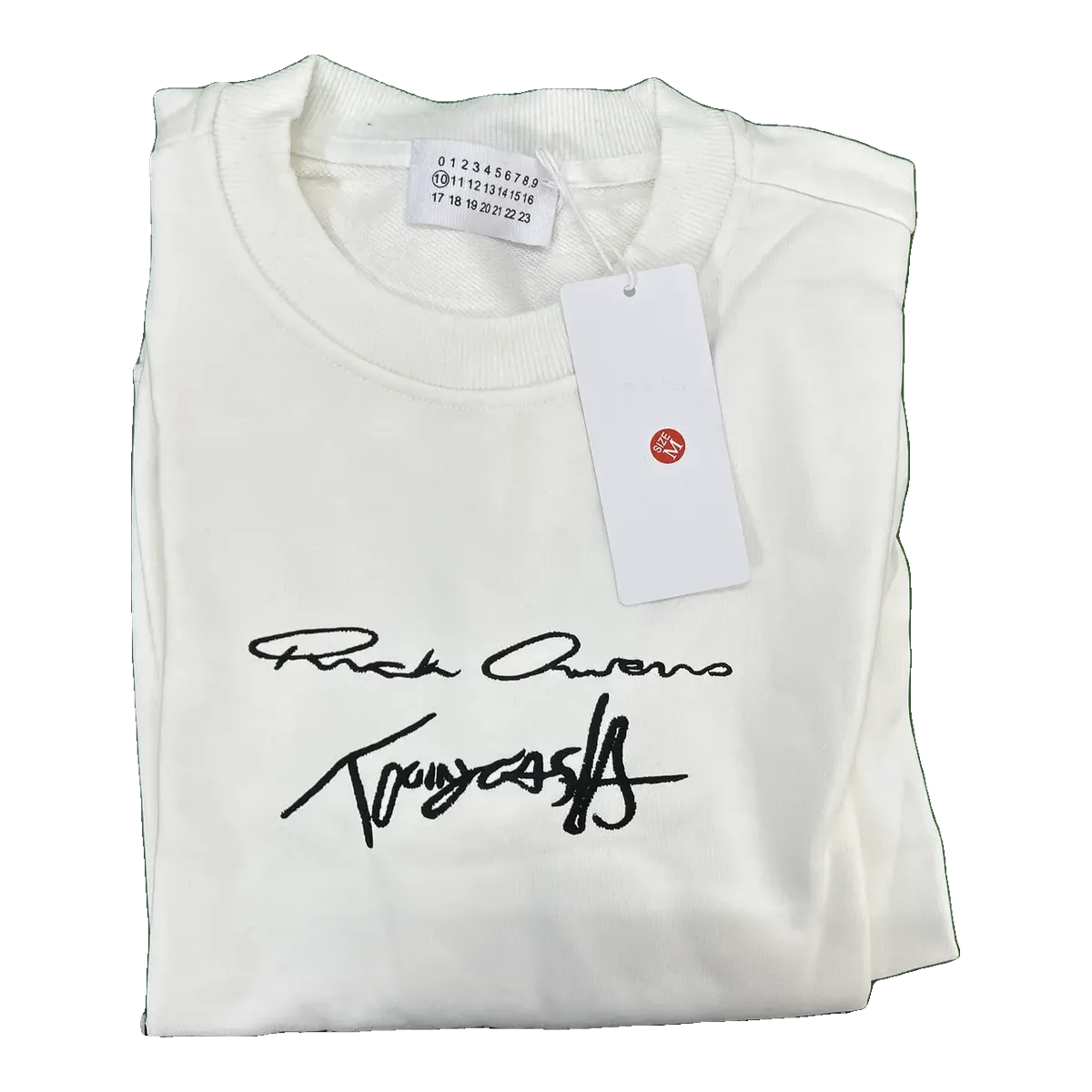 Rick Owens White Script T-Shirt
