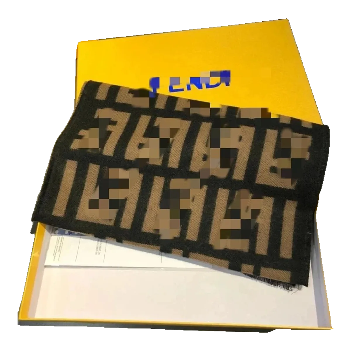 Fendi Monogram Scarf Brown