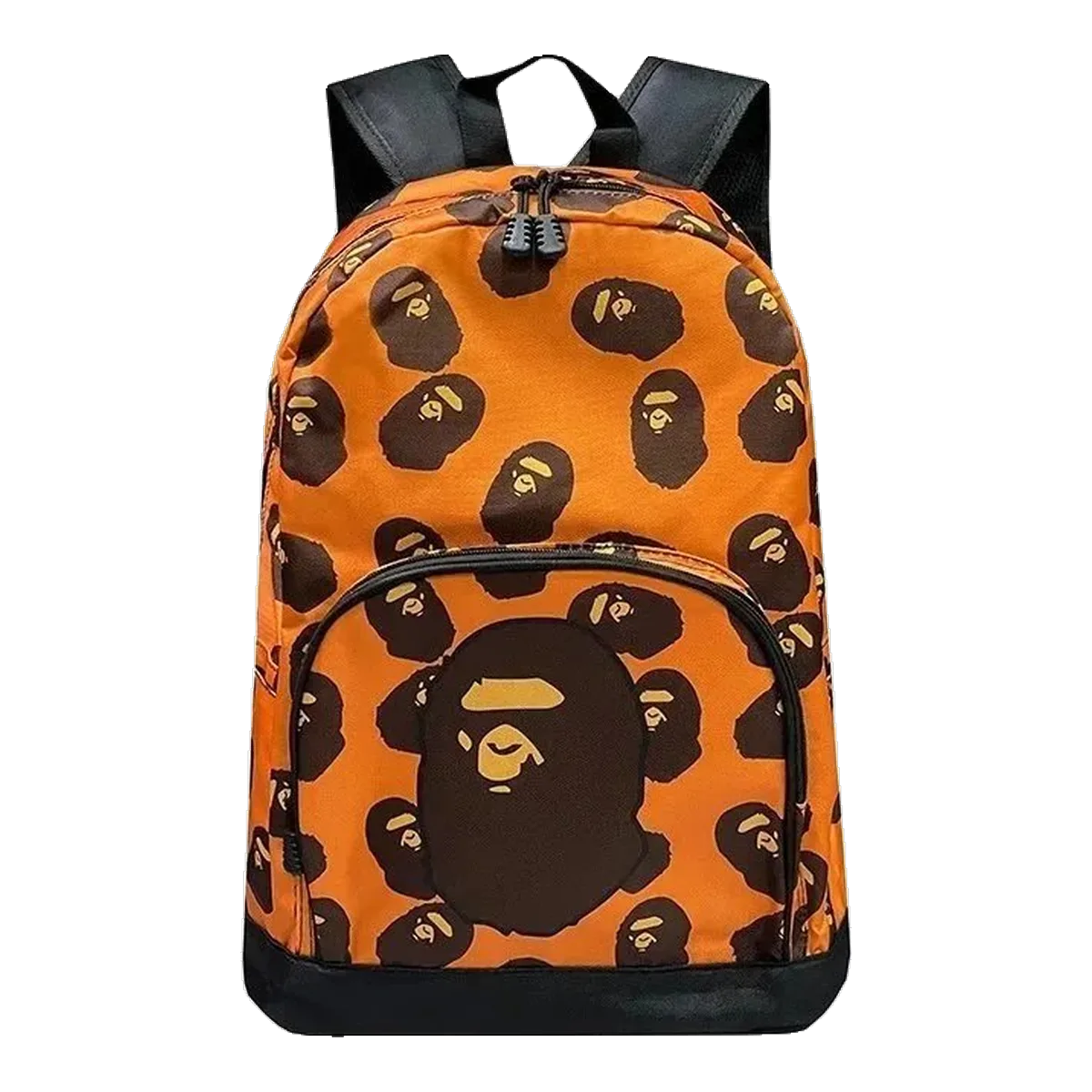 Bape Orange Ape Head Backpack