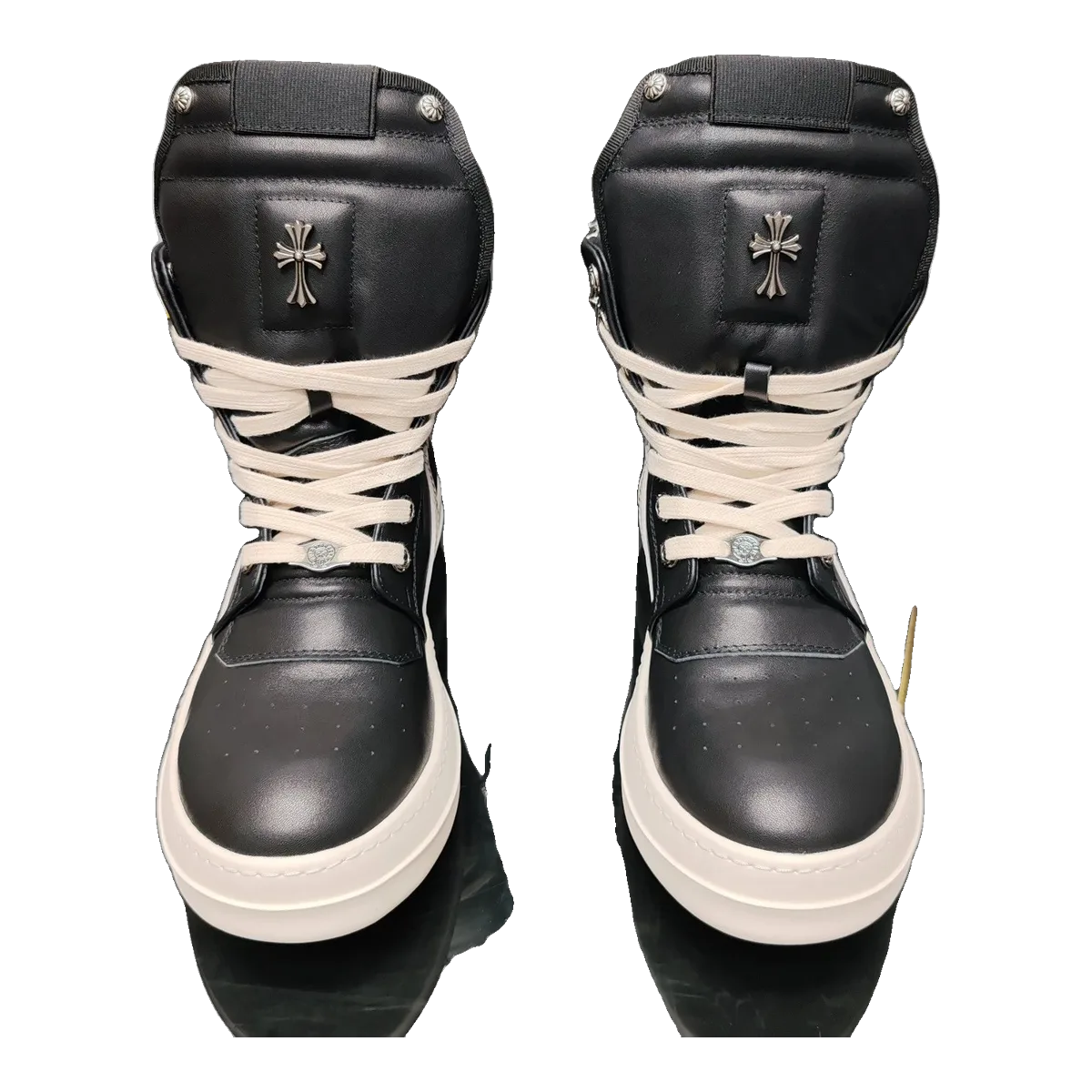 Chrome Hearts Leather Boots Black