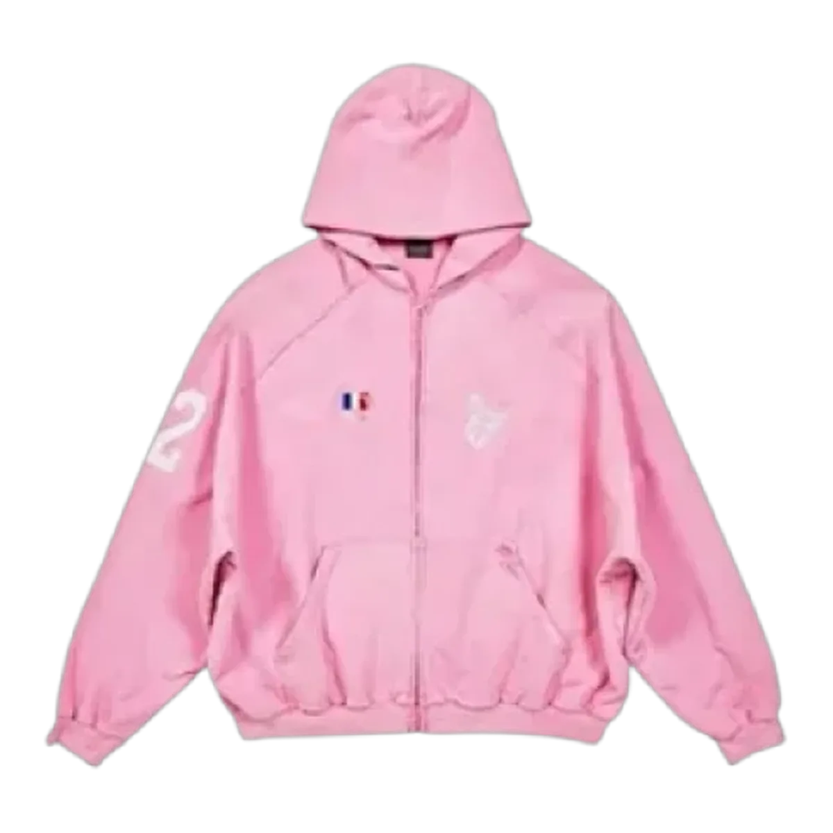Ami Paris Pink Zip Hoodie