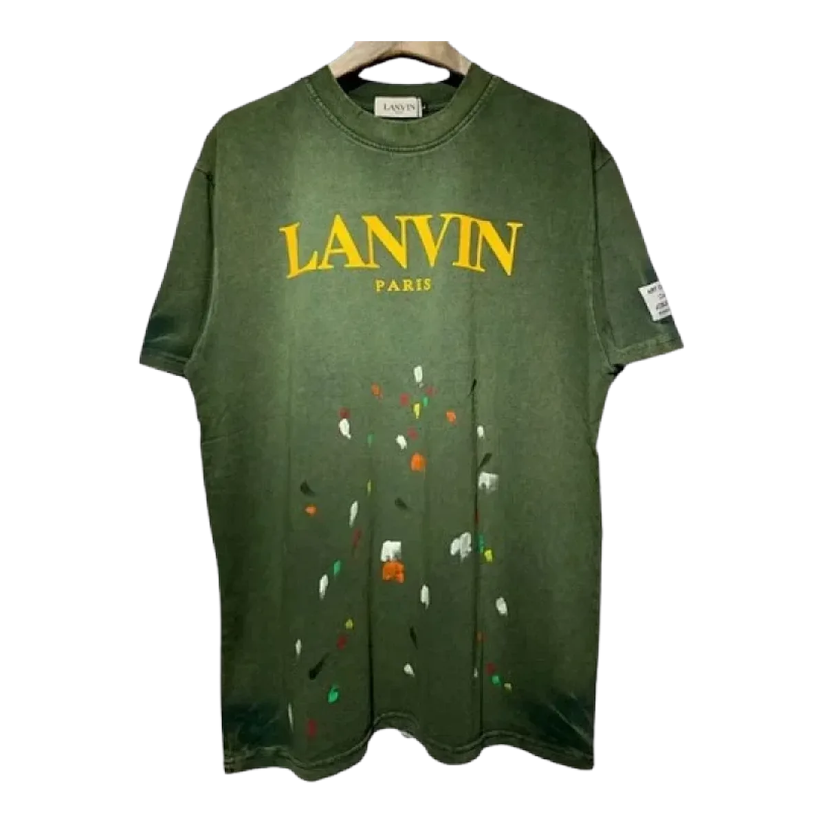 Gallery Dept Green Paint Splatter T-Shirt