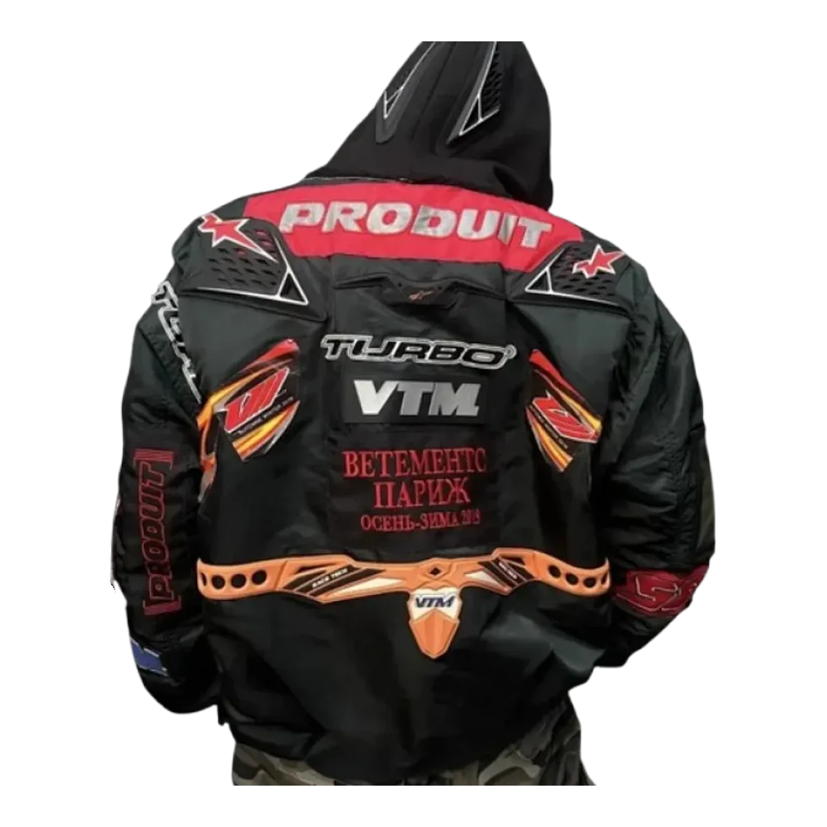 Kanye West Black Graphic Bomber Jacket