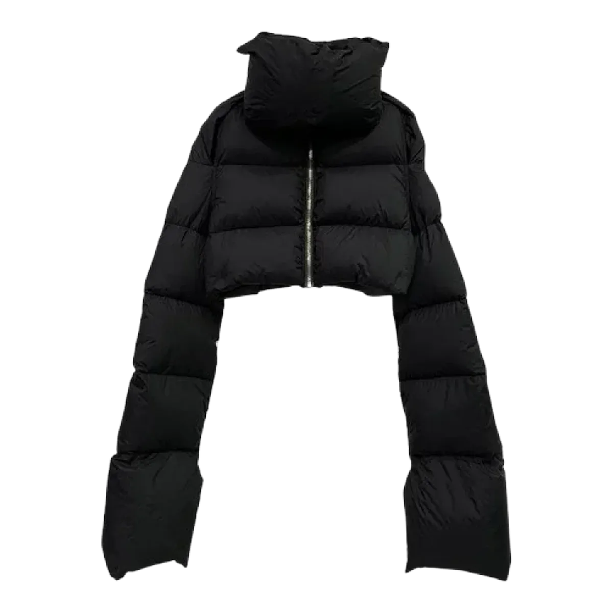 Rick Owens Black Cropped Puffer Jacket