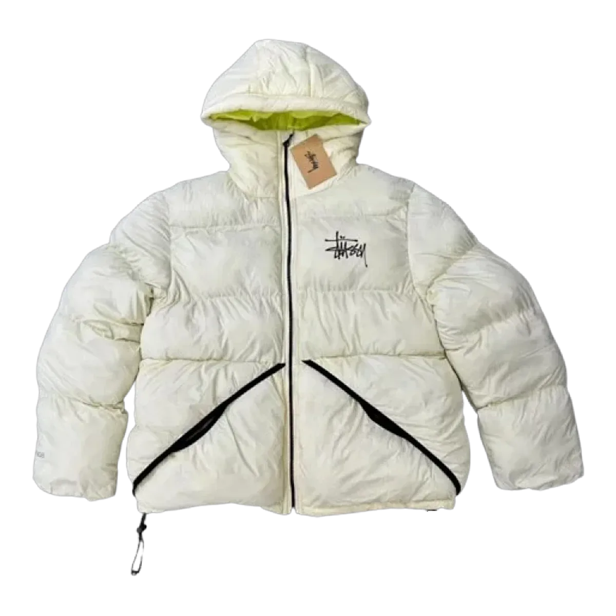 Stussy Cream Puffer Jacket