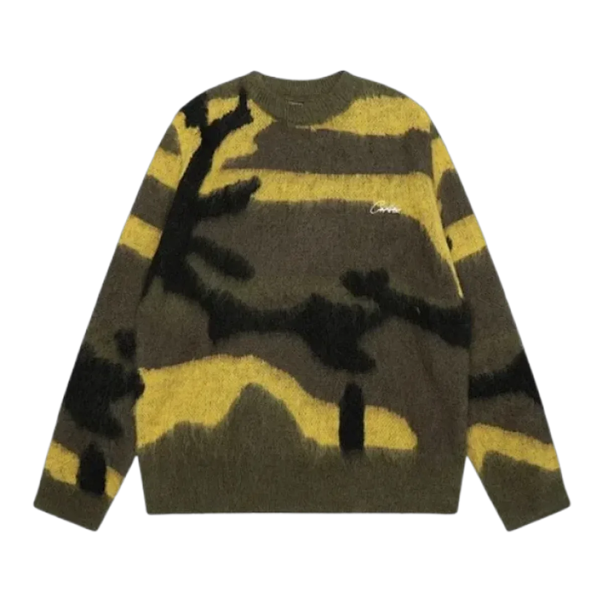 Corteiz Camo Knit Sweater Yellow