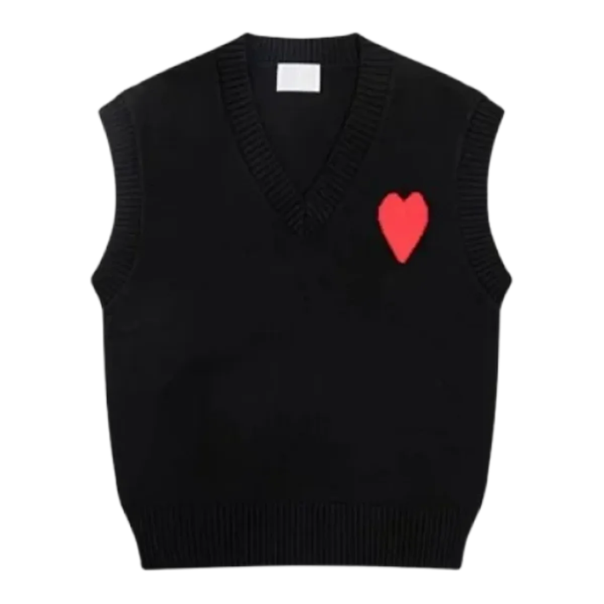 Ami Paris Black Heart Sweater Vest