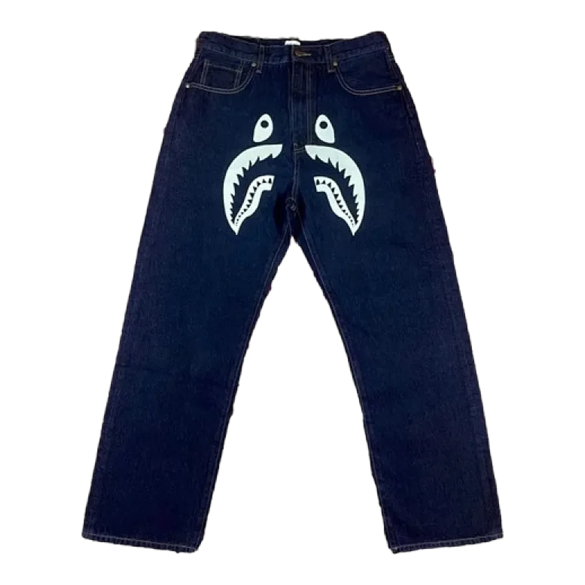BAPE Navy Shark Jeans