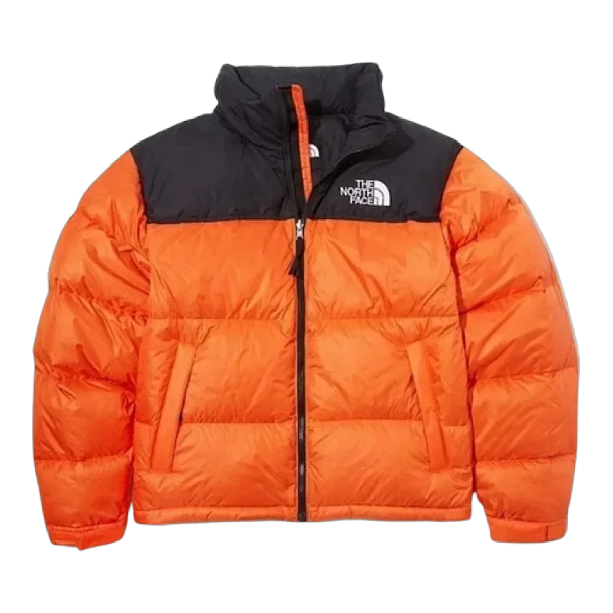 The North Face Orange Nuptse Puffer Jacket