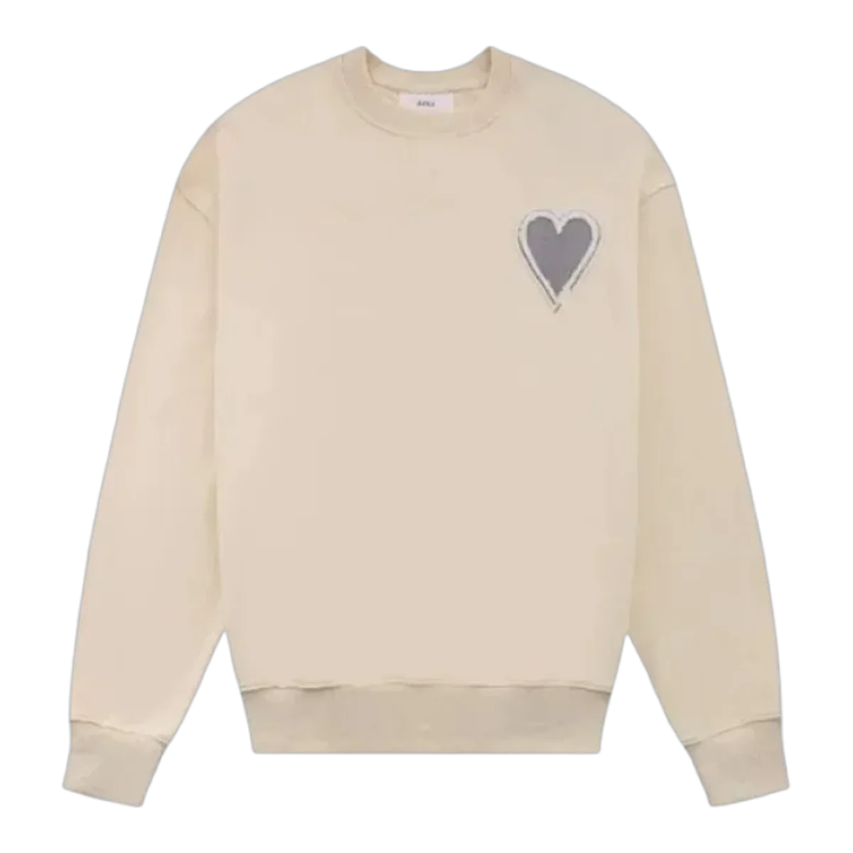 Ami Paris Cream Heart Sweatshirt