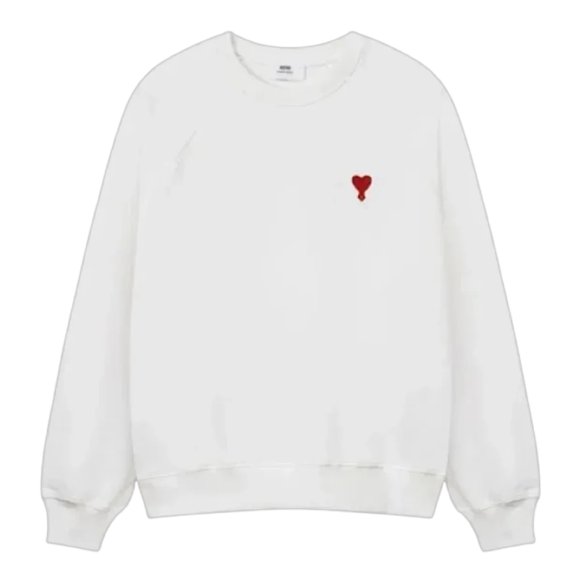 Ami Paris White Heart Sweatshirt
