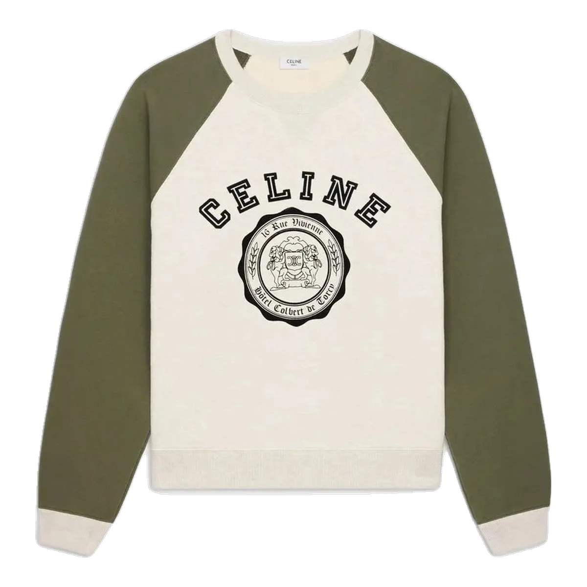 Celine Varsity Sweatshirt Cream