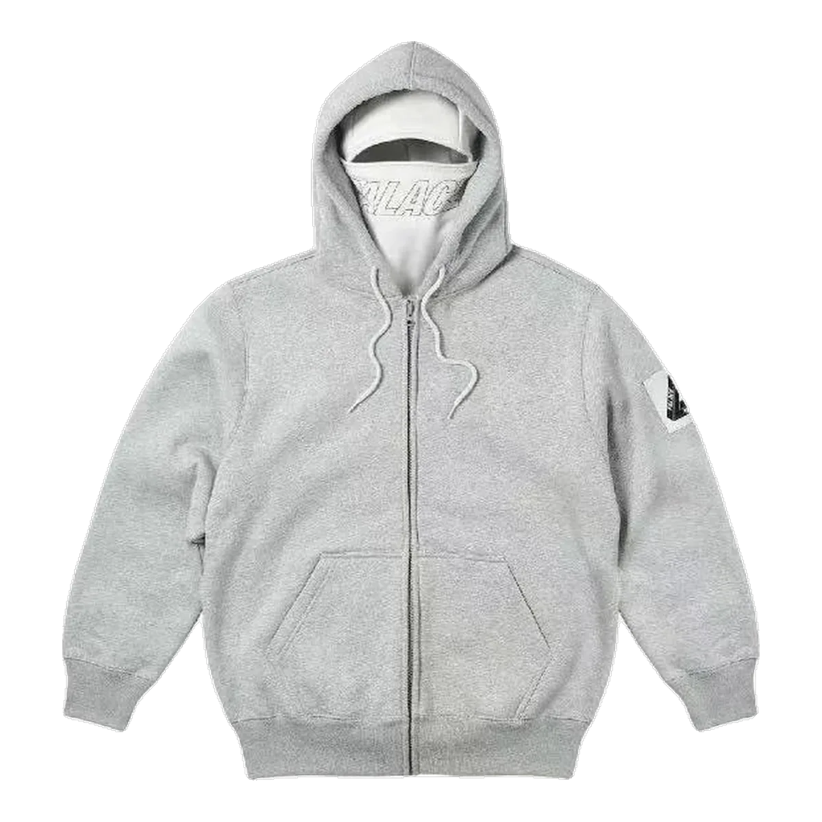 Palace Zip Hoodie Grey