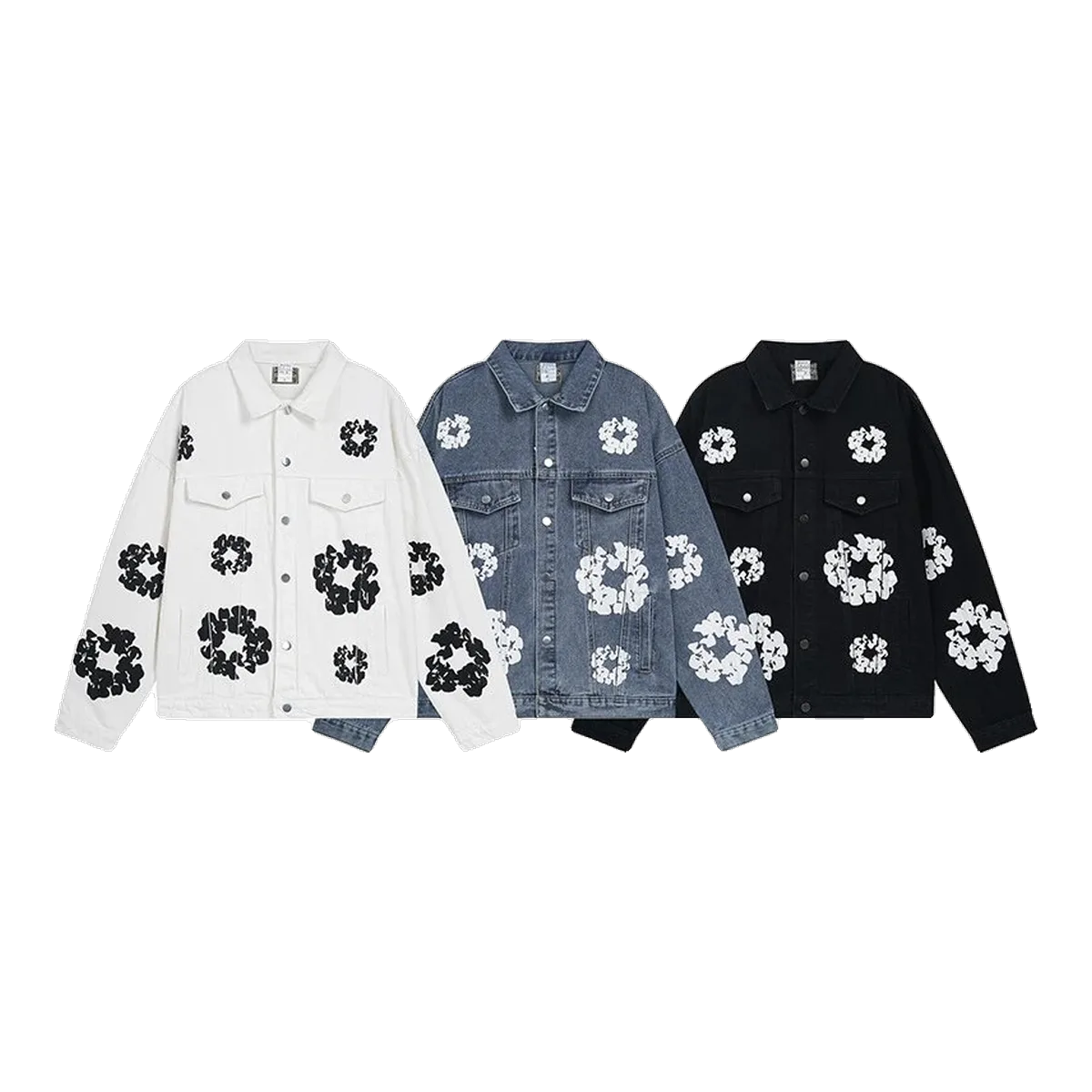 Denim Tears Cotton Wreath Denim Jacket White