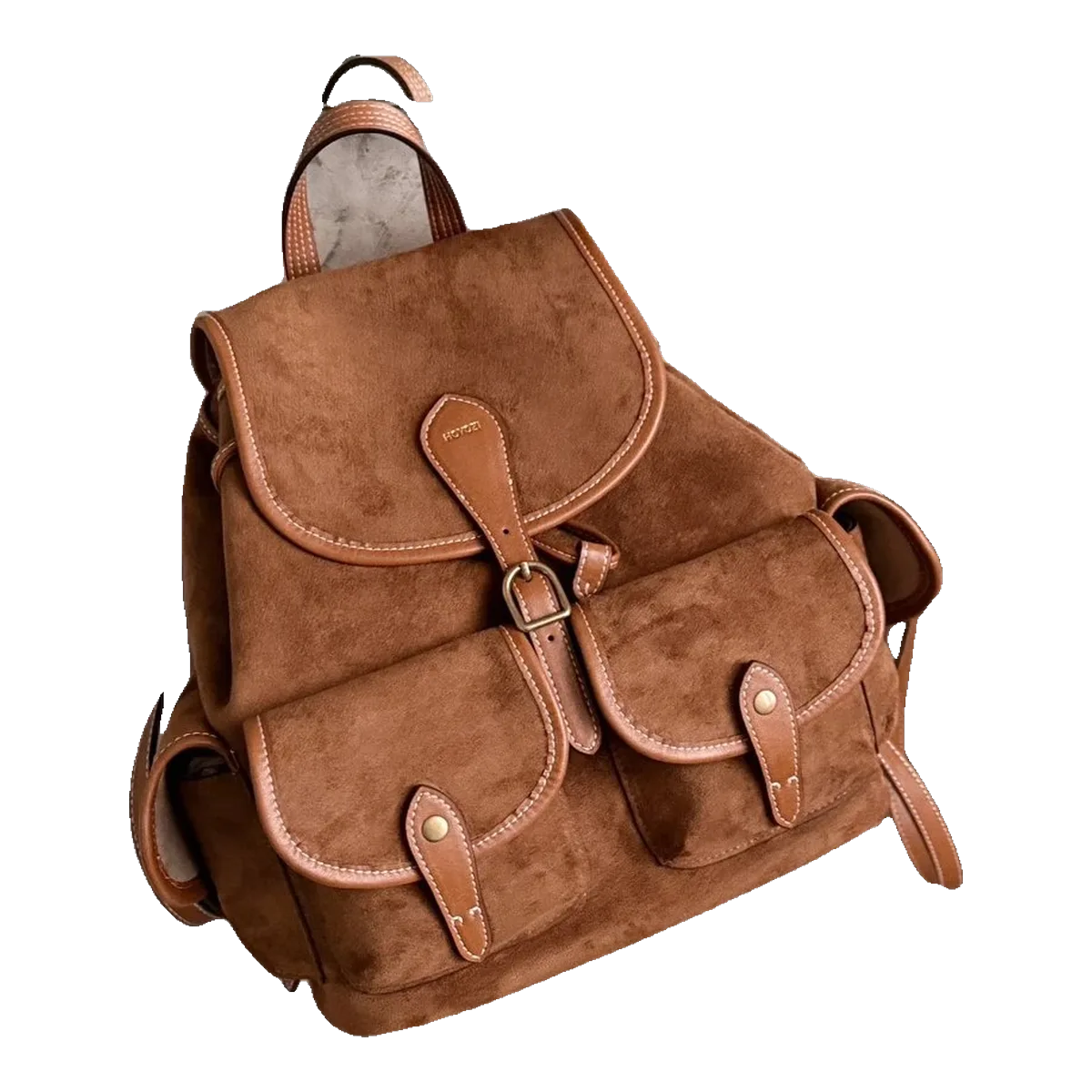 Ralph Lauren Brown Suede Backpack