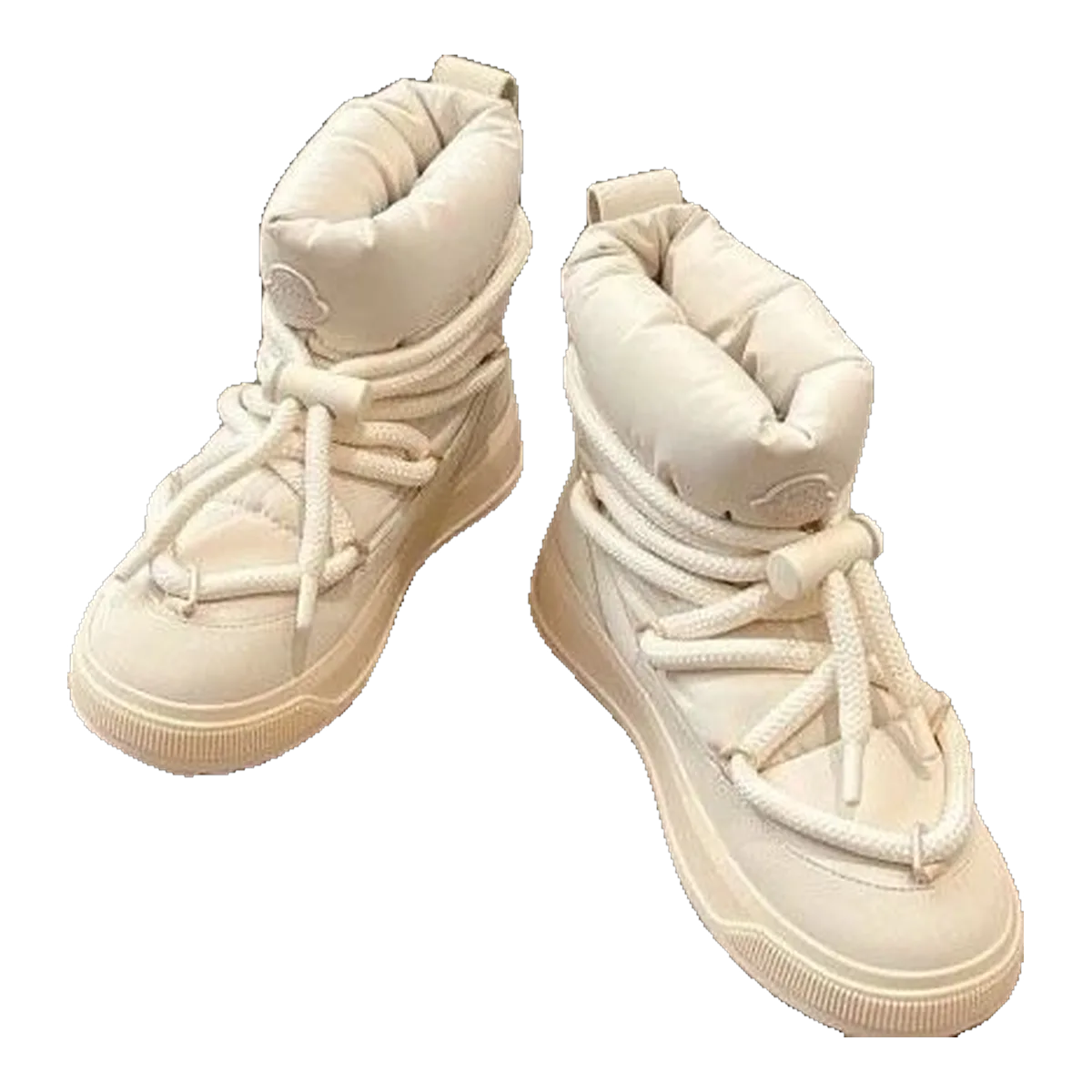 Moncler White Snow Boots