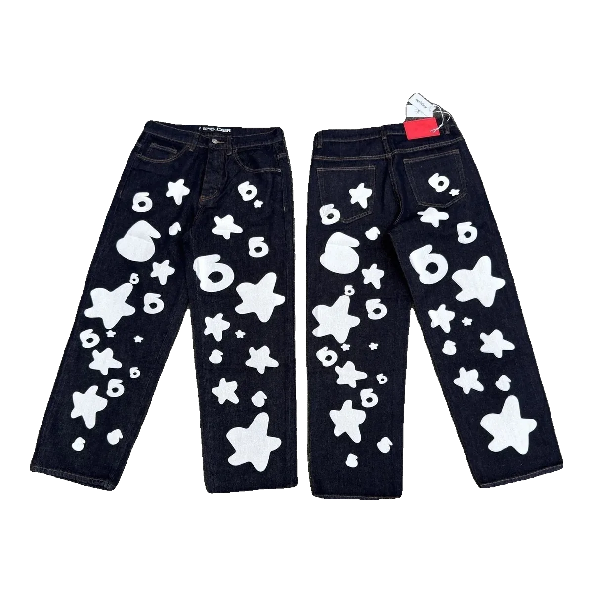 Sp5der Star Jeans Navy