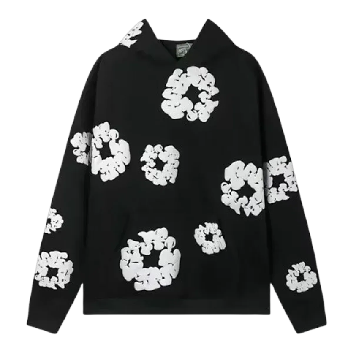 Denim Tears Black Cotton Wreath Hoodie