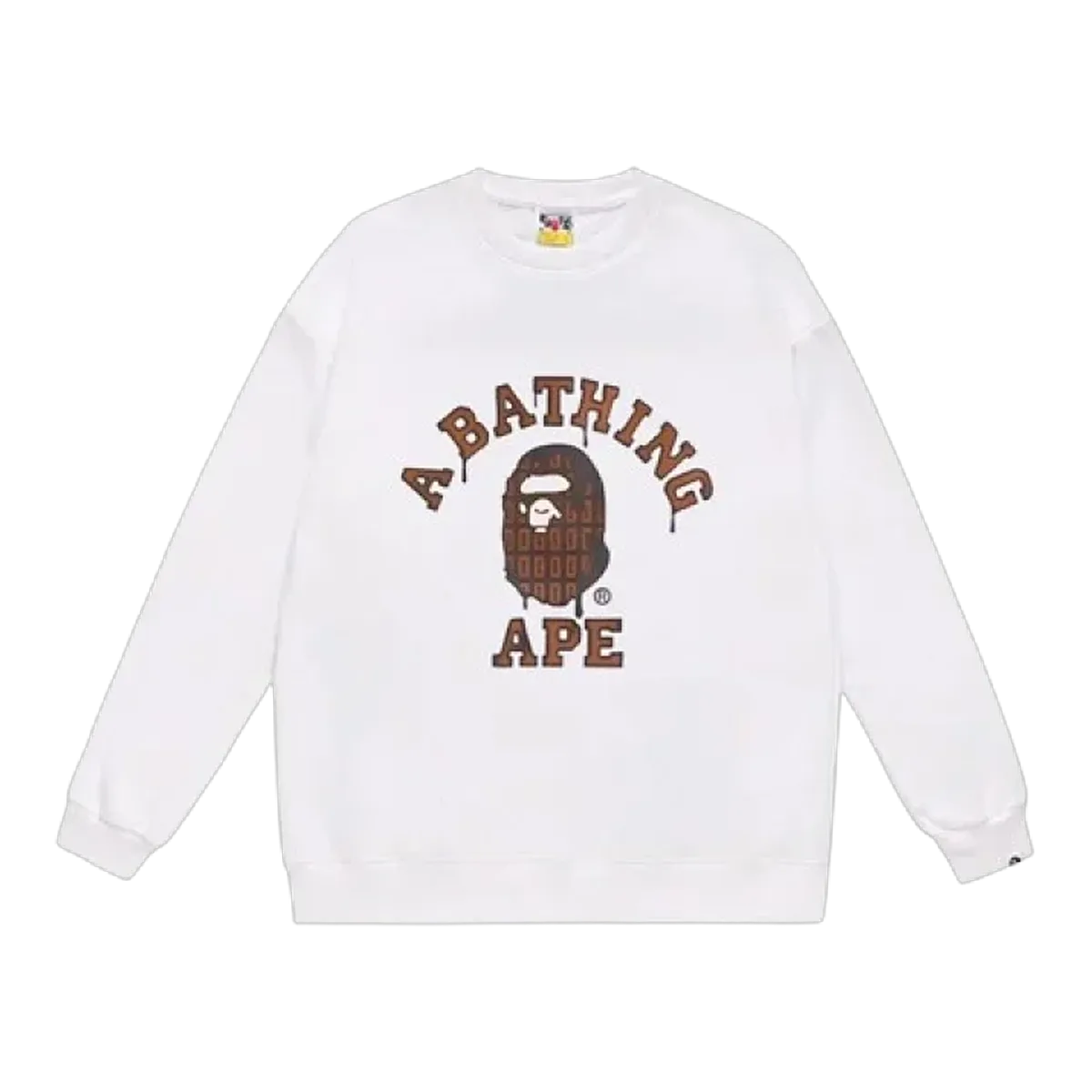 Balenciaga White College Logo Sweatshirt