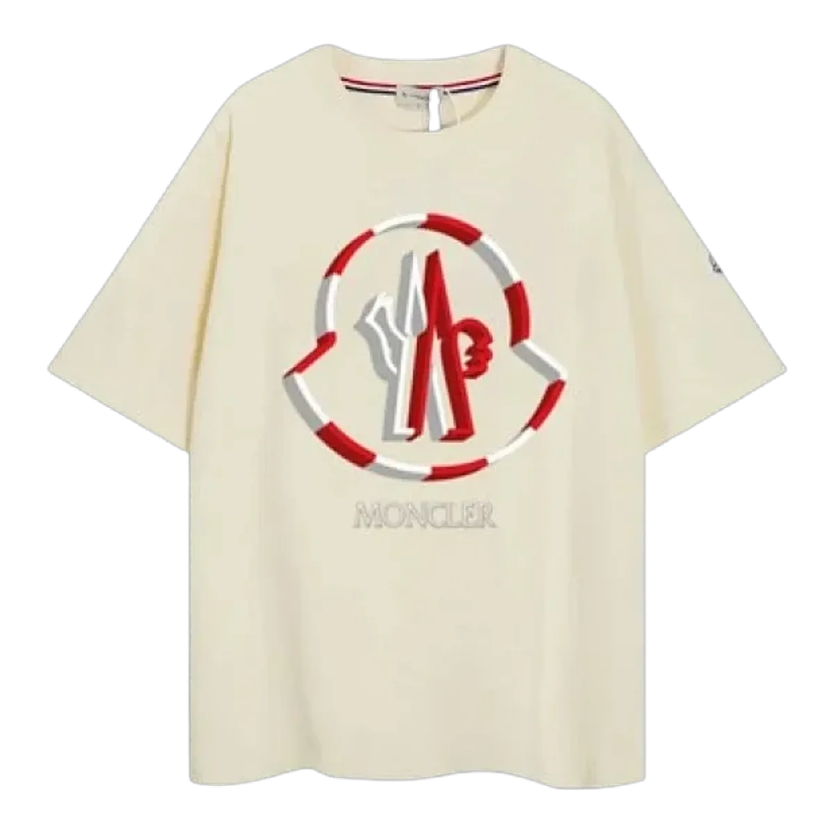 Moncler Cream Logo T-Shirt