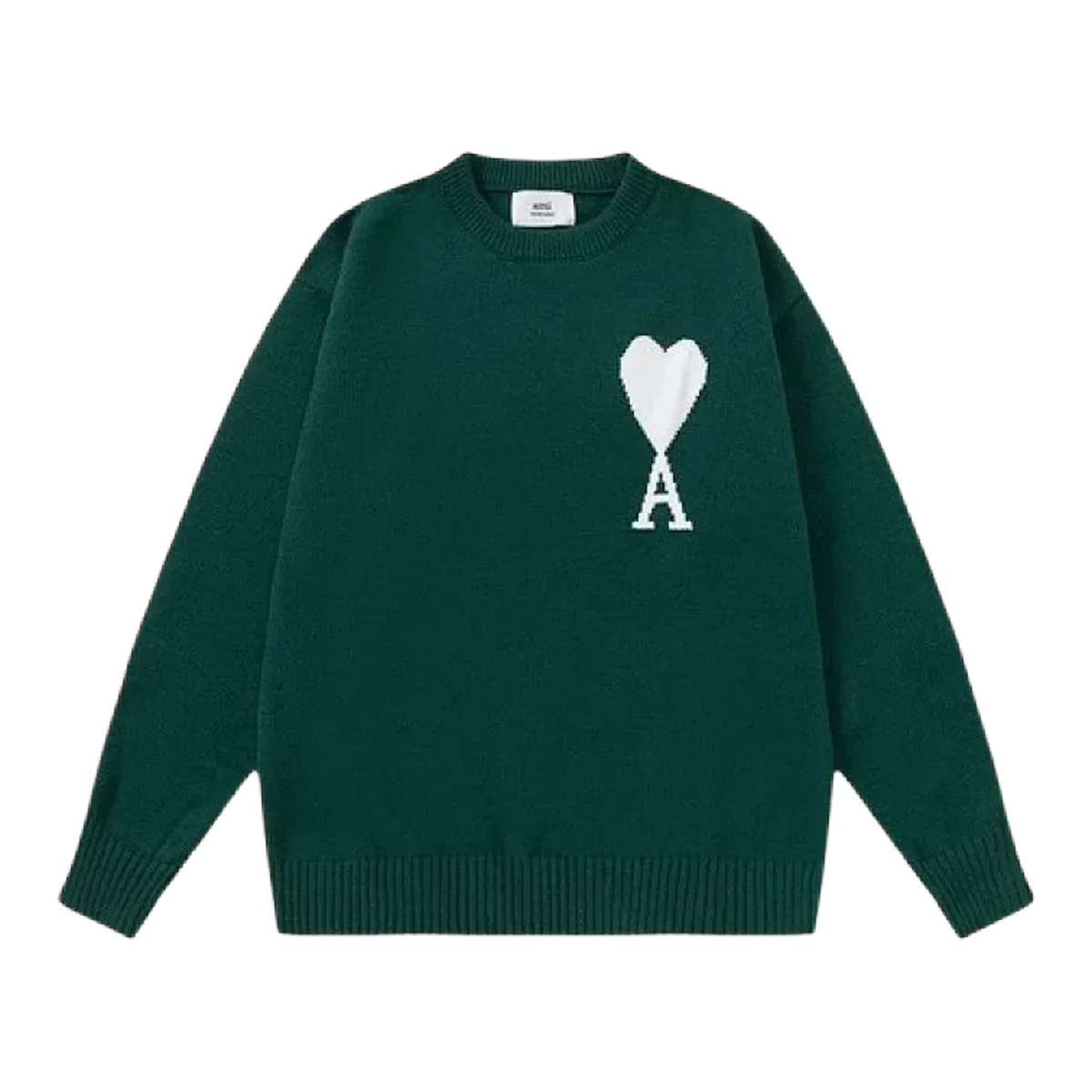 Ami Paris Green Heart Sweater
