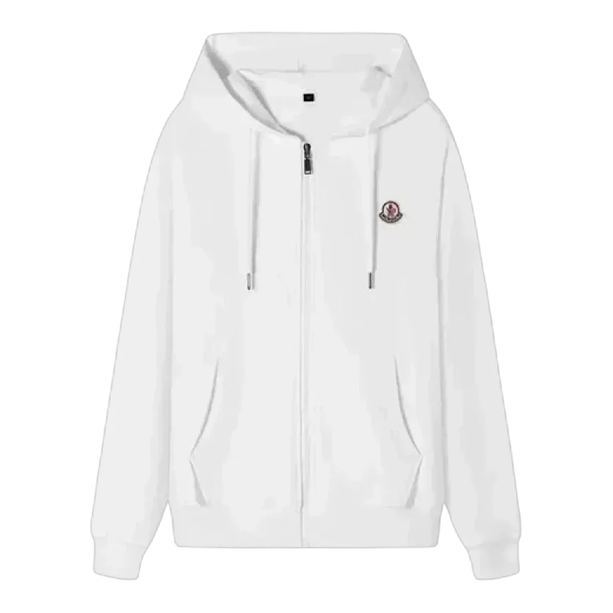 Moncler White Zip Hoodie