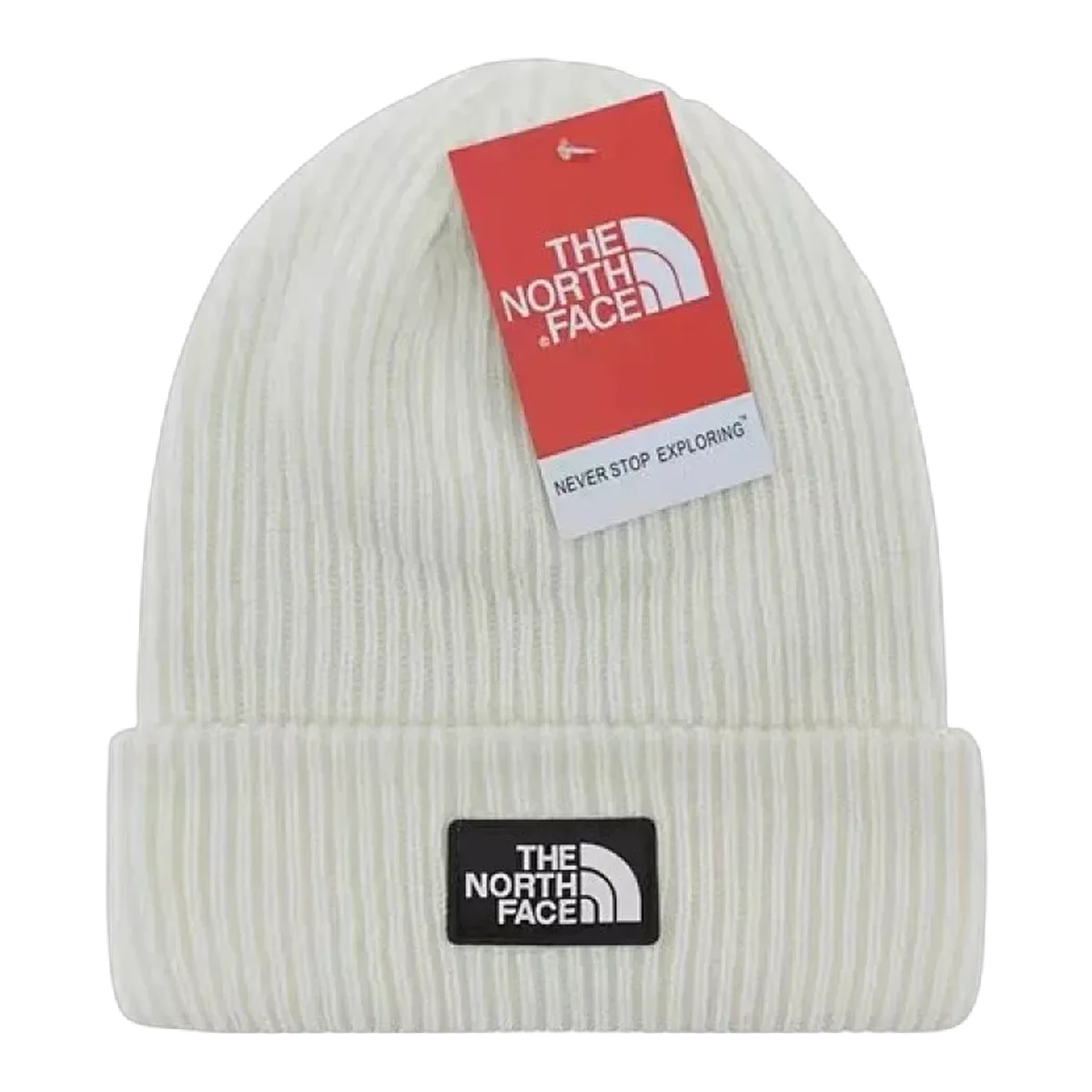 The North Face White Beanie