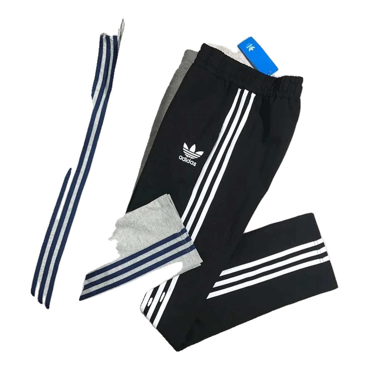Adidas Black Three Stripe Joggers